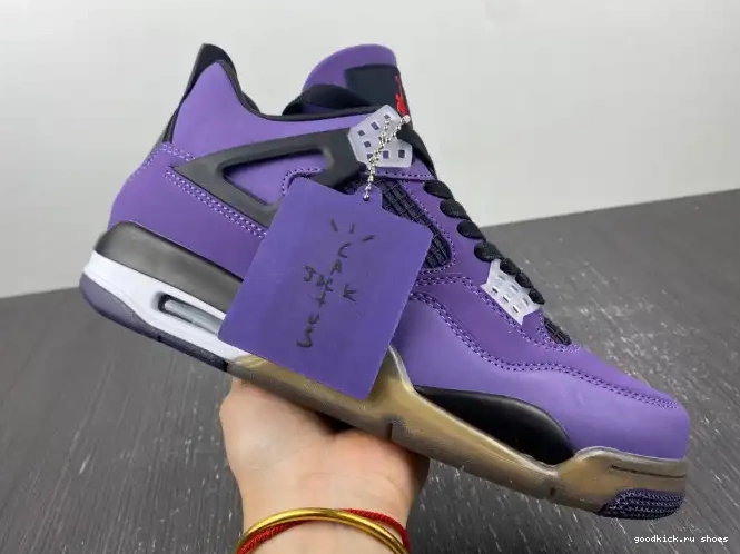 Scott LN4 (Friends and Jordan 4 766296 Retro Family) Purple Travis 0506